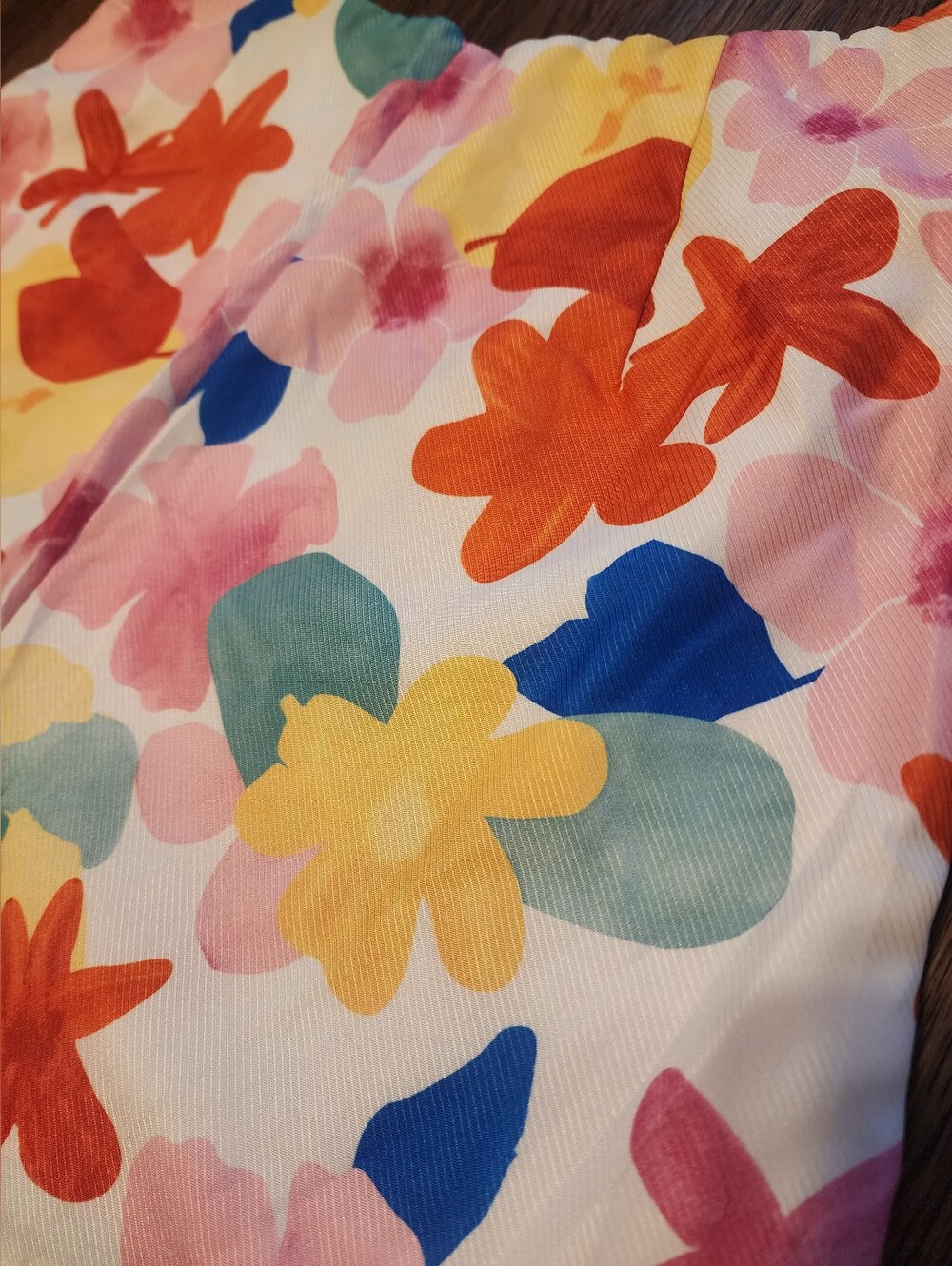 Multicolor Floral Print Simple Skort Size S - Picture 6 of 7